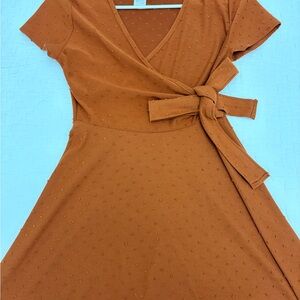 Rolla Coster Asymmetrical Dress in Warm Brown